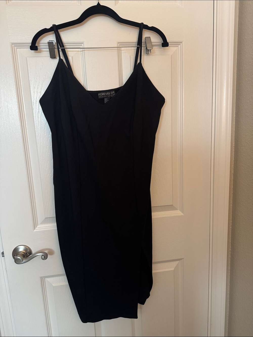 Forever 21 Black Mini Slip Dress with Thin Straps